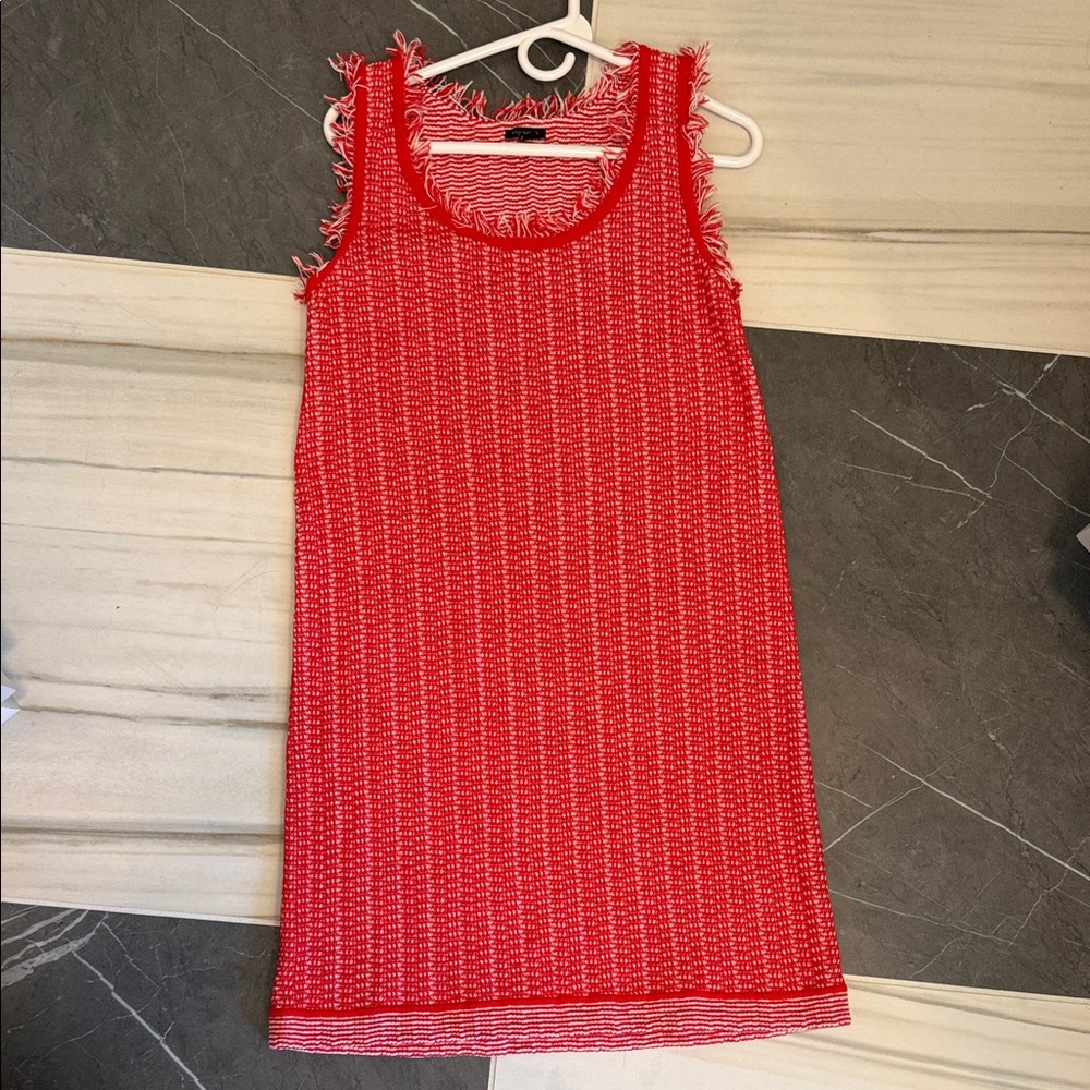 Ann Taylor Sleeveless Knit Fringe Dress Size M